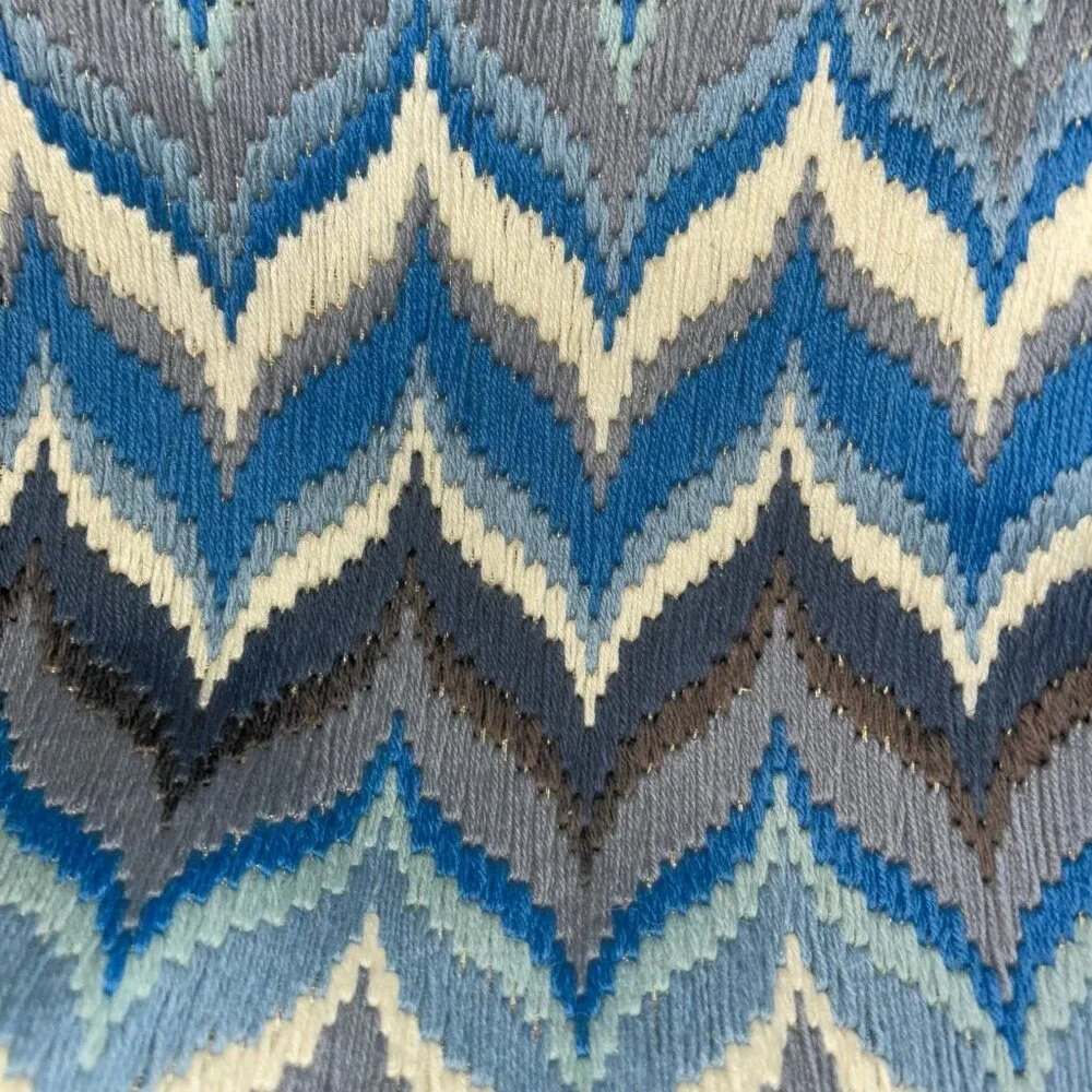 Jonathan Adler Bargello Flame stitch wool velvet woven square pillow cover 20x20